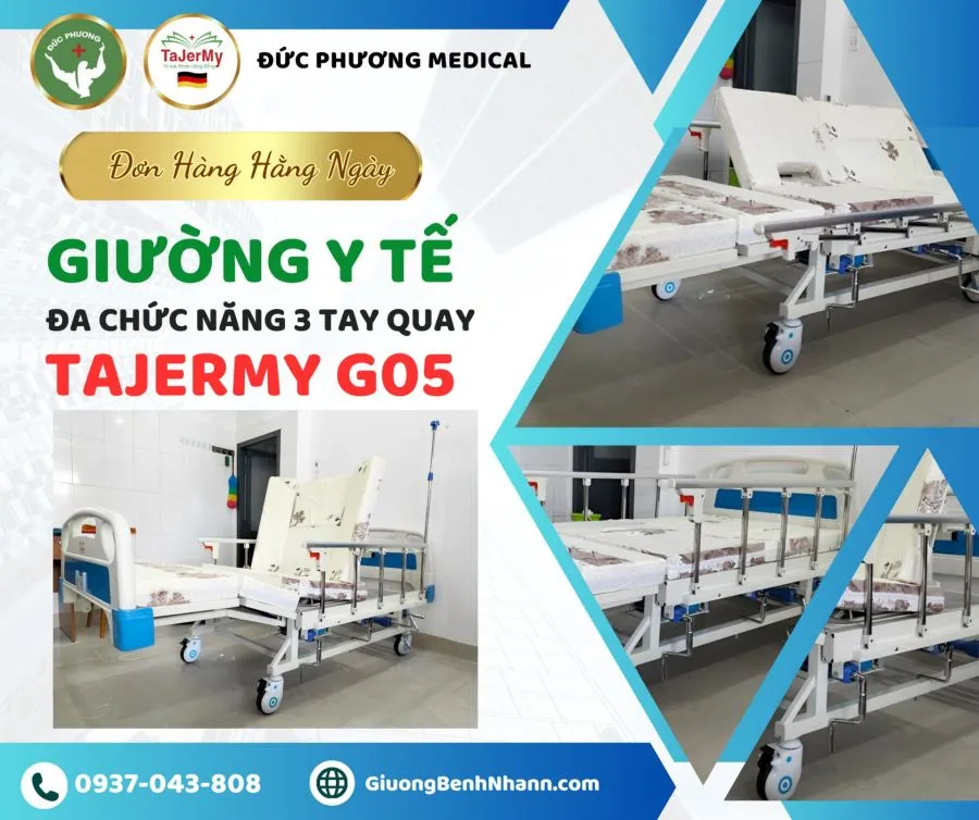 Giường Bệnh Nhân Đa Chức Năng TAJERMY - G05 Cho Anh Đông Ở Vĩnh Hưng, Long An